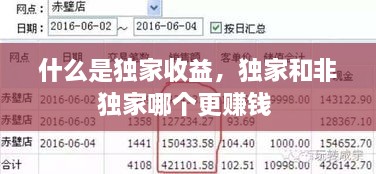 什么是獨家收益，獨家和非獨家哪個更賺錢 