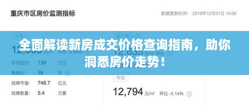 全面解讀新房成交價格查詢指南，助你洞悉房價走勢！