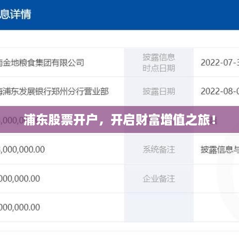 浦東股票開戶，開啟財富增值之旅！