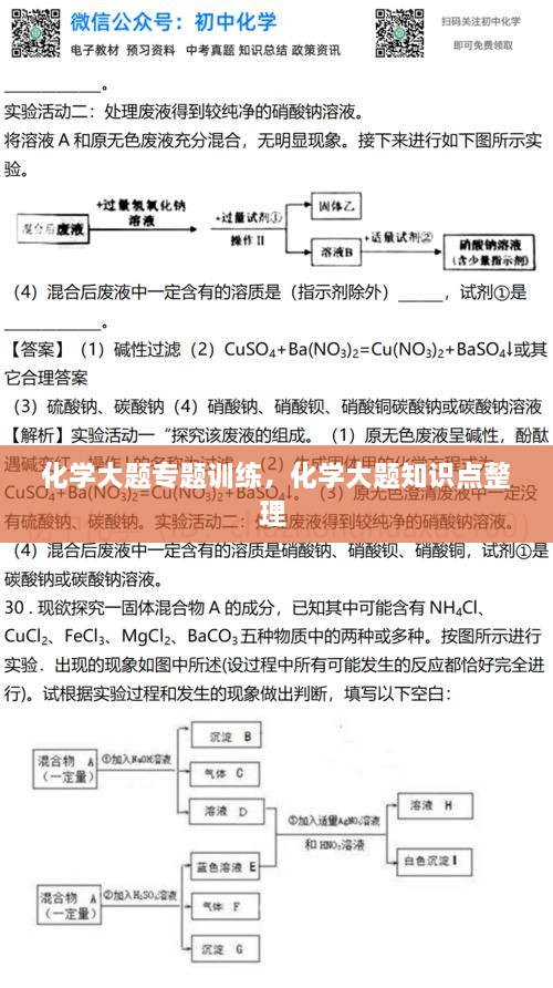 化學(xué)大題專題訓(xùn)練，化學(xué)大題知識點整理 