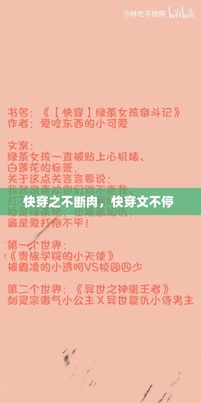 快穿之不斷肉，快穿文不停 