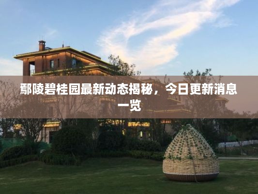 鄢陵碧桂園最新動(dòng)態(tài)揭秘，今日更新消息一覽