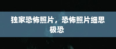 獨(dú)家恐怖照片，恐怖照片細(xì)思極恐 