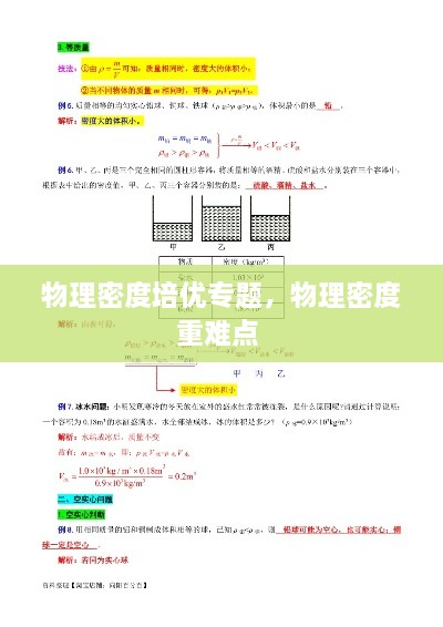 物理密度培優(yōu)專題，物理密度重難點 