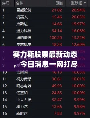 賽力斯股票最新動態(tài)，今日消息一網(wǎng)打盡！