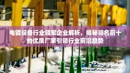 電鍍?cè)O(shè)備行業(yè)領(lǐng)軍企業(yè)解析，揭秘排名前十的優(yōu)質(zhì)廠家引領(lǐng)行業(yè)前沿趨勢(shì)