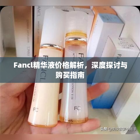 Fancl精華液價(jià)格解析，深度探討與購買指南