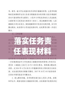 落實(shí)任務(wù)責(zé)任表現(xiàn)材料，任務(wù)落實(shí)方面存在的問(wèn)題及整改措施 