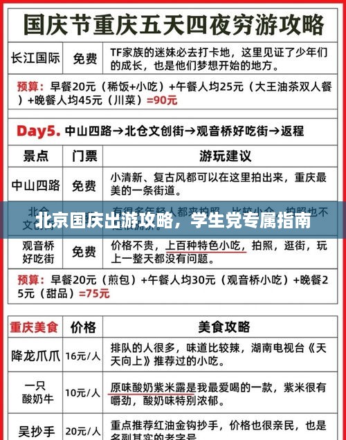 北京國(guó)慶出游攻略，學(xué)生黨專屬指南