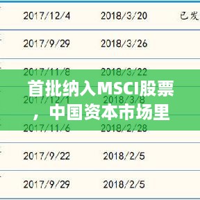 首批納入MSCI股票，中國(guó)資本市場(chǎng)里程碑事件揭曉！