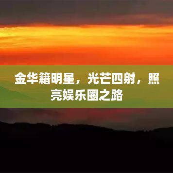 金華籍明星，光芒四射，照亮娛樂圈之路