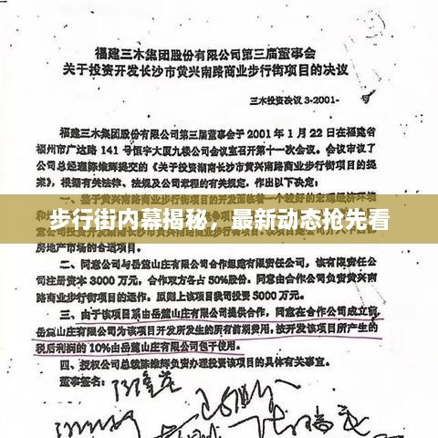步行街內(nèi)幕揭秘，最新動態(tài)搶先看